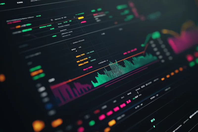 Economic indicators dashboard with multiple data points